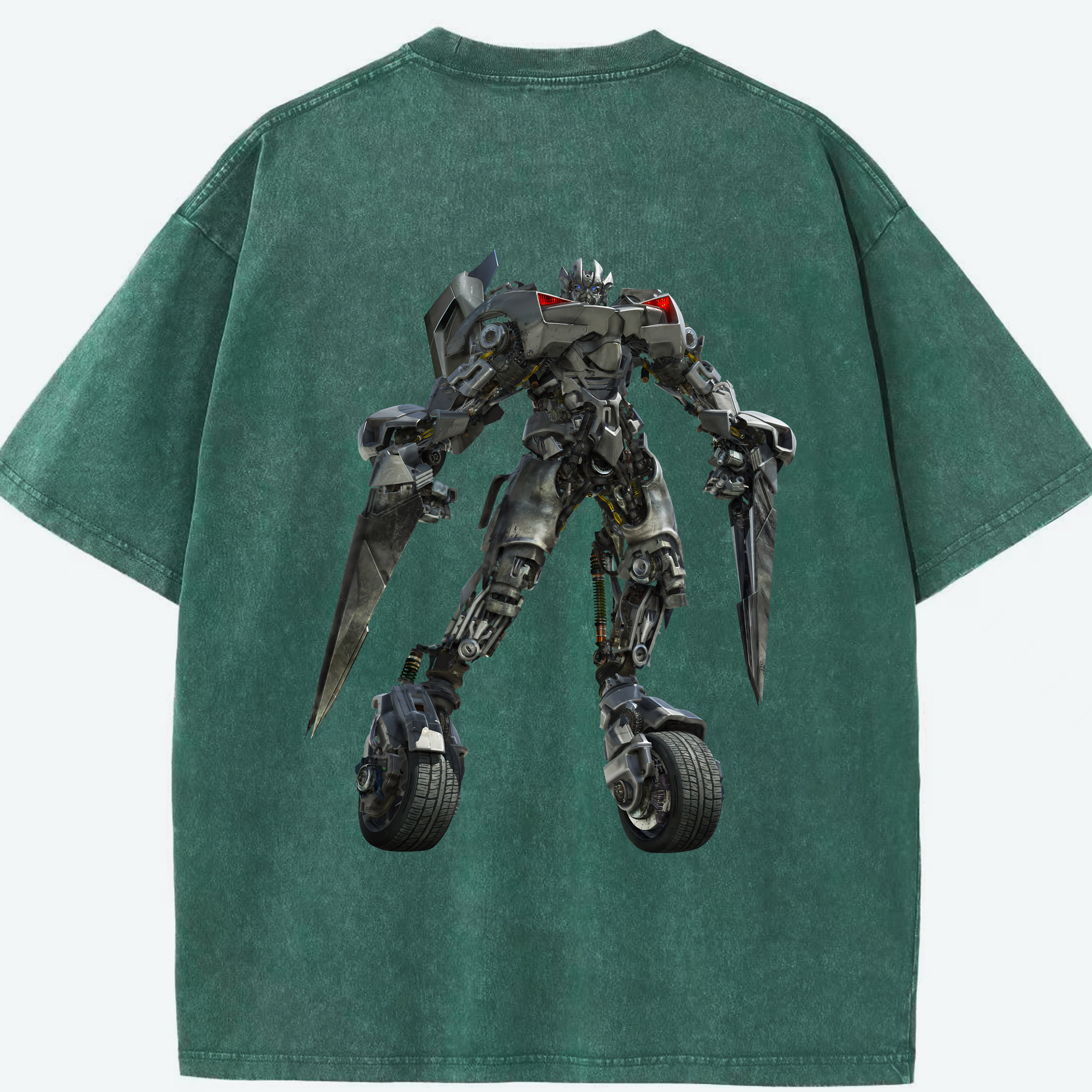 （画像用） Transformers トランスフォーマー 綿100% ヴィンテージ風 半袖Tシャツ（背面プリント）